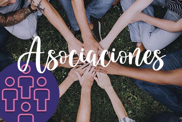 Personas juntando las manos y el texto "Asociaciones"